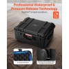 Heavy Duty Weatherproof Hard Tool Case with Pre-Cut Foam Retractable