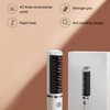 Hair Straightener Brush USB Rechargeable Hair Straightening Curling Brush Pearl