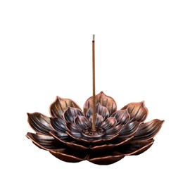 RICISUNG Incense Burner, Incense Burner, Lotus Flower Incense Burner, Alloy Incense Plate, Buddhist Altar Plate, Incense Stick Holder, For Tea Ceremony, Incense Sticks, Meditation, Yoga Classrooms,