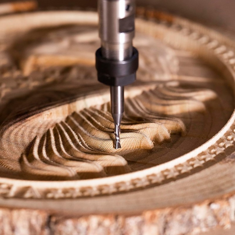 SpeTool 1/4 Inch Shank Down Cut Spiral Router Bit, 1/8