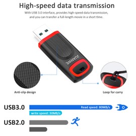 JUANWE 256GB USB 3.0 Flash Drive USB Stick Memory Stick 3.0 Hight Speed Thumb Drive 256gb Jump Drive Portable Pen Drive with LED Indicator for PC Laptop Backup Storage Data (256G)