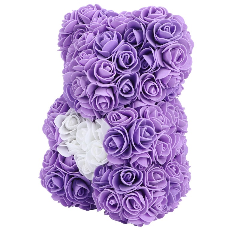 Beautiful Unique Bear Shape Simulation Flower Artificial Rose Decor Gift