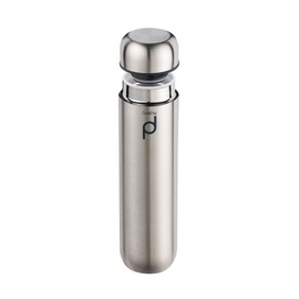 Grunwerg HCF-300SS Vacuum Insulated Leak Proof Drinkpod Capsule Flask, Stainless Steel, Satin, 300ml