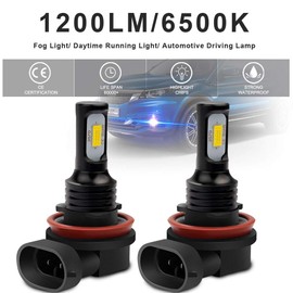 NATGIC Golden H11 H9 H8 LED Fog Lights Super Bright 3000K Yellow LED Bulb Fog Lights Daytime Running Lights, Automotive Driving Lamps,1200LM(Pack of 2)