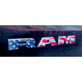 Reflective Concepts 2019-2025 RAM Door Emblem Overlay Decal Stickers - (Color: Reflective Red)