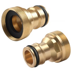 FOMGIIN Pack of 2 Universal Tap Connector for Taps, Hose Adaptor, Tap Adapter, Hose Coupling, Quick Coupling, Garden Hose Connector, Hose Connector Adapters