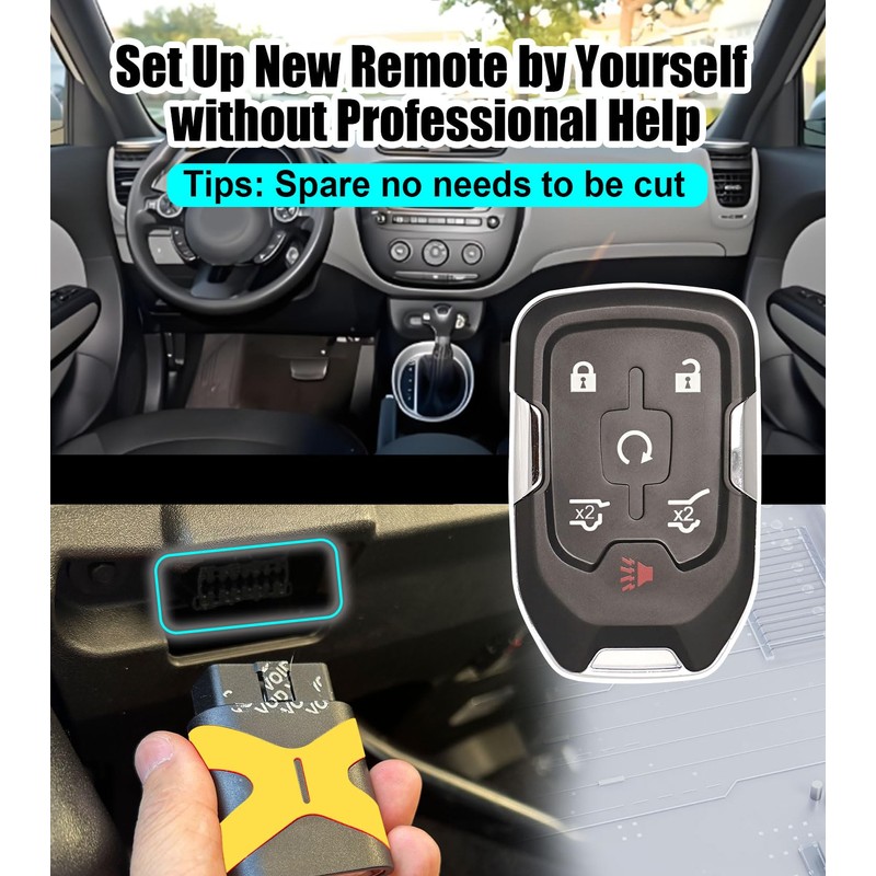 Remote2program Replacement Car Key Self Progrmmable Smart Keyless Entry Remote