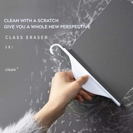 MIXNEX Mini Squeegee Set with Hooks, 2 Pack Silicone Water Wiper for Shower Glass, Bathroom Countertop & Sink Cleaning Tool, Compact Handheld Scraper for Kitchen, Mirror, Window (White)