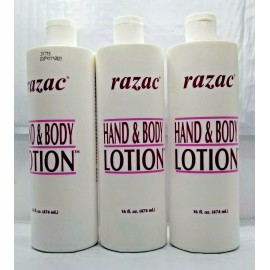 Razac PACK OF 3-RAZAC Hand & Body Lotion -16oz EACH