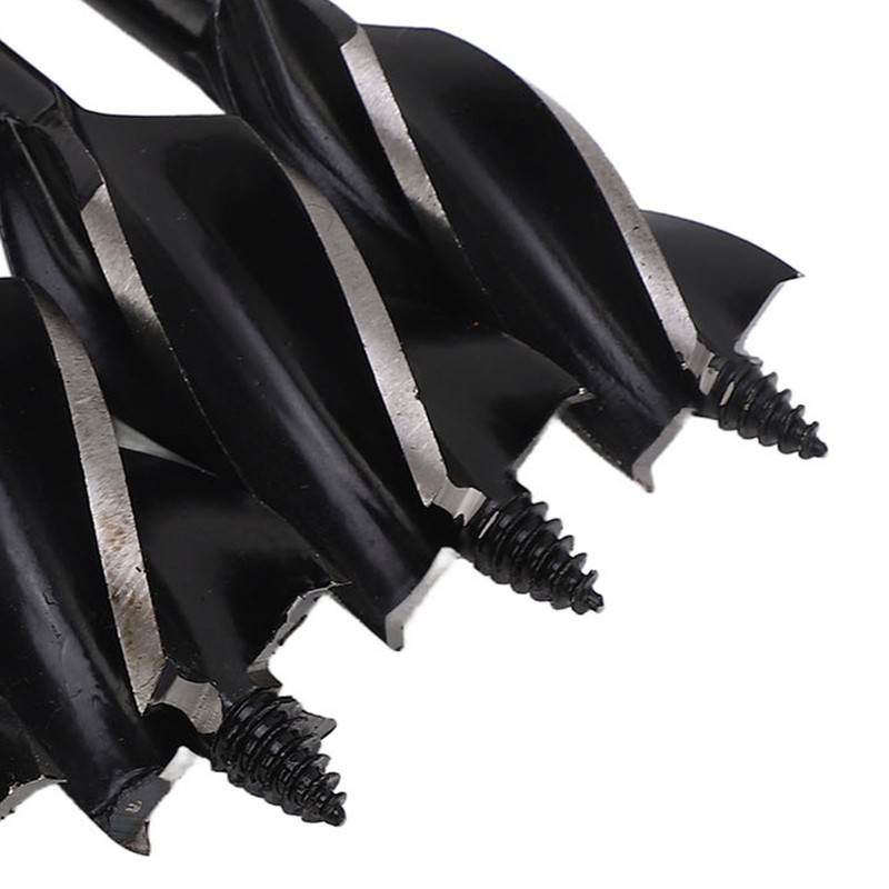 4 Pcs Wood Auger Bit 4 Flute Detachable Hex Shank