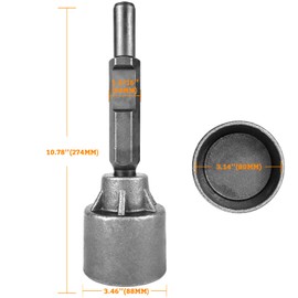JACKCHEN 30 mm Hex Shank T Post Driver Pile Socket,30mm Demo Hammer Attachment