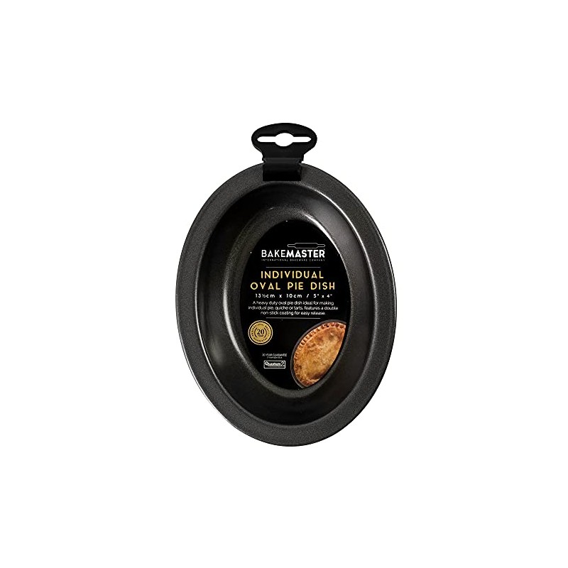 Bakemaster Classic Oval Non-Stick Pie Dish, Grey, SHHB74