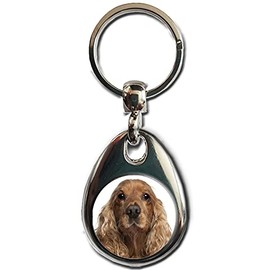 KAZMUGZ Cocker Spaniel Dog KEYRING. Heavy quality metal gift keyring. Double sided keychain. Puppy Dog Pet gift.