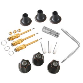 SENTO Bathtub and Shower 3 Handle Tub Trim Set For Price Pfister Faucets Bathtub Shower, Easy Installation, Heavy Duty Metal, Oil Rubbed Bronze