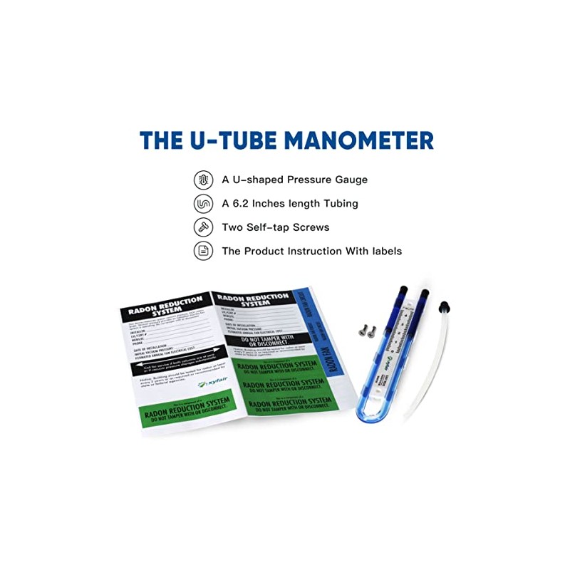 XYF Air Easy Read Manometer | U-Tube Air Pressure Indicator