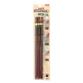 Uni Penmanship Writing Wooden Pencil - Triangular Body - 6B - Pack of 3