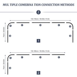 Shower curtain rod U/L shapd 29.5"x(59"-75") x29.5", adjustable shower curtain rod never rusts, curved shower curtain rod for bedroom, bathtub, closet, dressing room contains 24 hooks - black
