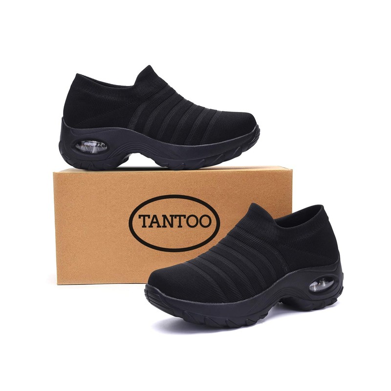 TANTOO - Mocasines cómodos con Plataforma y cuña para Mujer,