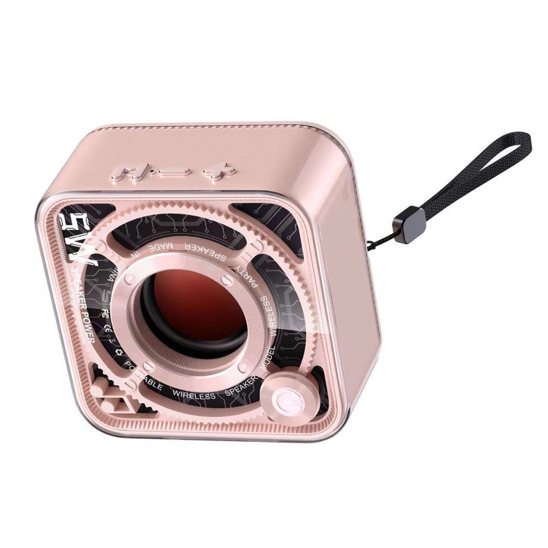 Portable Wireless Bluetooth Speaker 5W Transparent Mechanical Armor Style Small