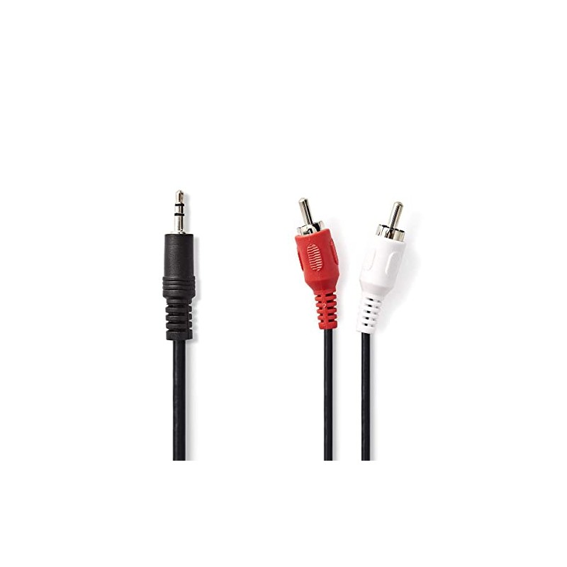 3.5mm Stereo Jack to RED & WHITE RCA Phono Cable
