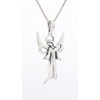 Jewelry Trends Sterling Silver Winged Angel Pendant with 18 Inch