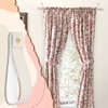 Creamy White Wall Hooks - 8 Pcs Leather Strap Curtain