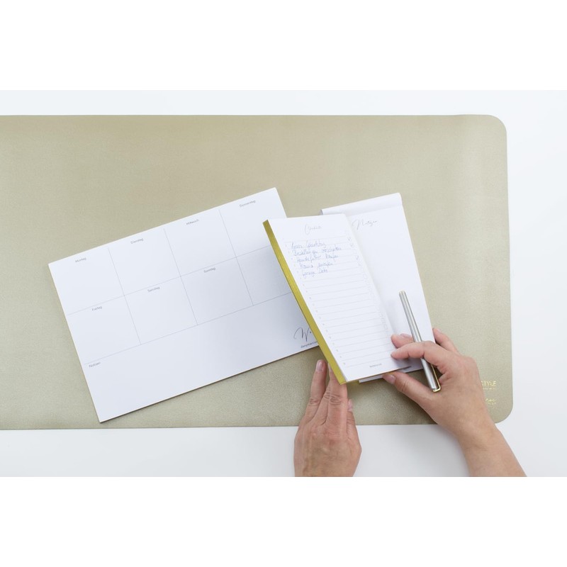 Dany Marcus Checkliste mit Goldschnitt, Aufgabenplaner mit Gold, To-Do-Liste, Liste