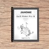 Janome Quilt Maker Pro 16 Operator's Instruction Manual Printed Comb