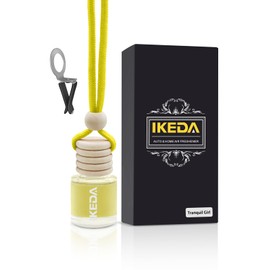 Ikeda Car Scent: Hanging Car Air Freshener | 10ml Round Hanging Car Decoration | With Vent Clip | For Car Home | 1 Piece (10ml Round x 1 Piece, Quiet Girl)