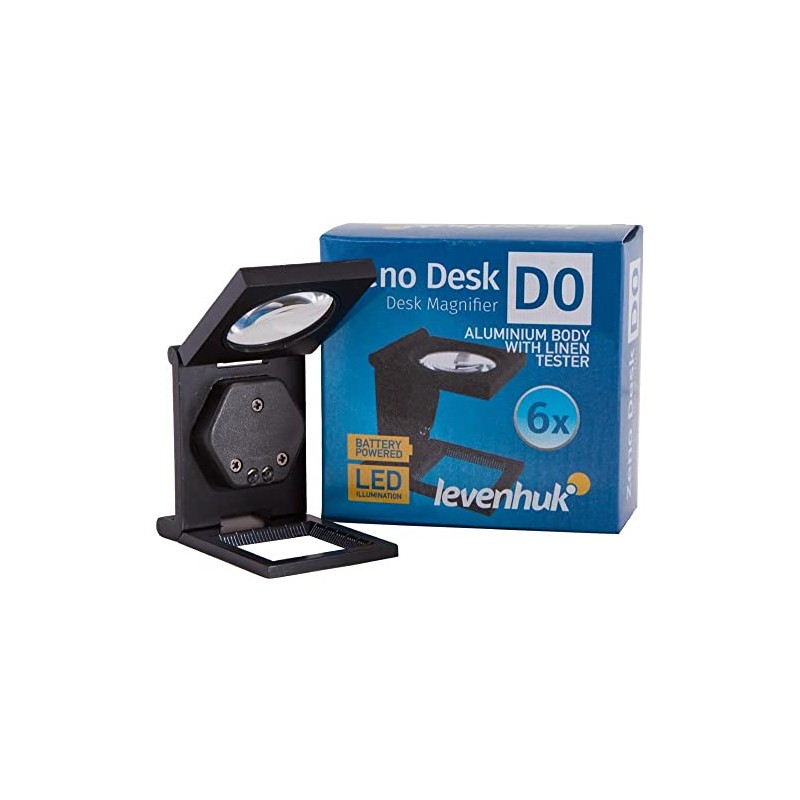 Levenhuk Zeno Desk D0 Folding Magnifier with LED Light for