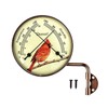 Dunuo 4" Outdoor Thermometer & Humidity Gauge, Brass Cardinal Dial