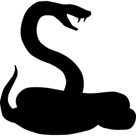 ANGDEST CLUB Decal Stickers of Silhouette Snake Reptile 2 (Black) (Set 2) Premium Waterproof Vinyl for Laptop Phone Accessory Helmet Car Window Mug Tuber Cup Door Wall - AYAstic784510BL, 2.8'' x