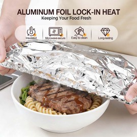 Cubiertas aluminio reutilizables para alimentos (50)