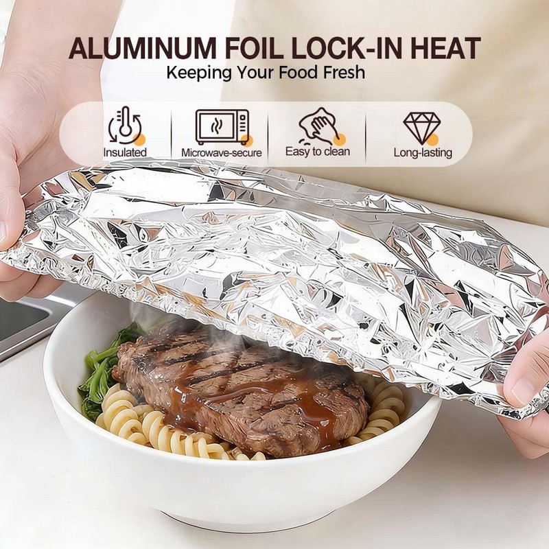 Cubiertas aluminio reutilizables para alimentos (50)