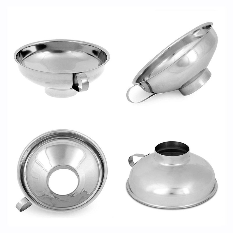 Funnel Stainless Steel 2 Pieces Jam Funnel Wide Mouth Preserving
