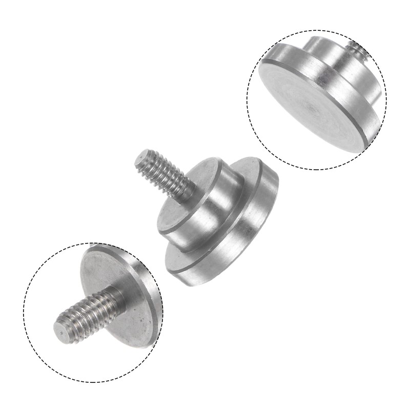 sourcing map 2pcs Flat Contact Points 12mm Dia 5mm Length