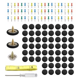 BWBWND 60PCS Car Roof Headliner Repair Kit, Auto Roof Snap Rivets Retainer Button with Installation Tool, Universal Repair Buckle for Interior Ceiling Sagging Headliner Cloth Fixing (Black, Grid)