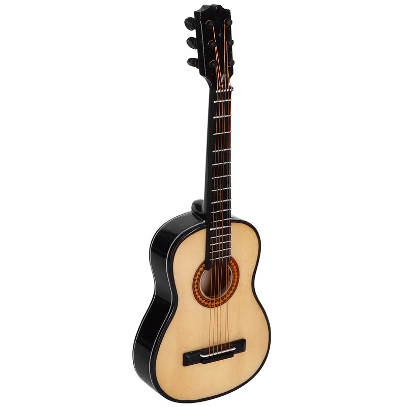 Miniature Wooden Classical Guitar Model with Stand Musical Instrument Ornaments