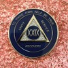 10 Year AA Medallion - Alcoholics Anonymous Blue & Silver