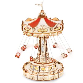 Tsukurundo ® Robotime 3D Wood Puzzle Amusement Park Series (Swing Ride)