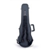 Crossrock CRA860SVFBK ABS Molded Shaped Violin Case-Backpack Style in Black