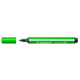 Stabilo Set of 3 Trio Scribbi Triangular Felt-Tip Pens - Large Tip - Greenaa
