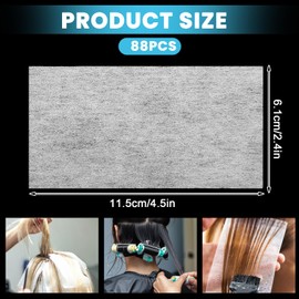 Andibro 88 Pcs Disposable Salon Hair Perm Papers, Salon Tissue Hair Curling Papers with High Temperature Resistance for Cold Hot Perms Professional Stylist Home