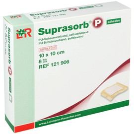 Lohmann & Rauscher GmbH & Co.KG Suprasorb P PU Foam Dressing, Beige, 10 x 10 cm, Pack of 8