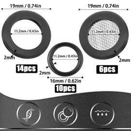 SWTYExt 1/2 Inch Tap Washers 30pcs Rubber Washers for Plumbing Includes 14pcs Tap Washer 6pcs Filter Net Shower Hose Washer 10pcs Hose O Rings 16mm OD for Shower Head Rubber Hose