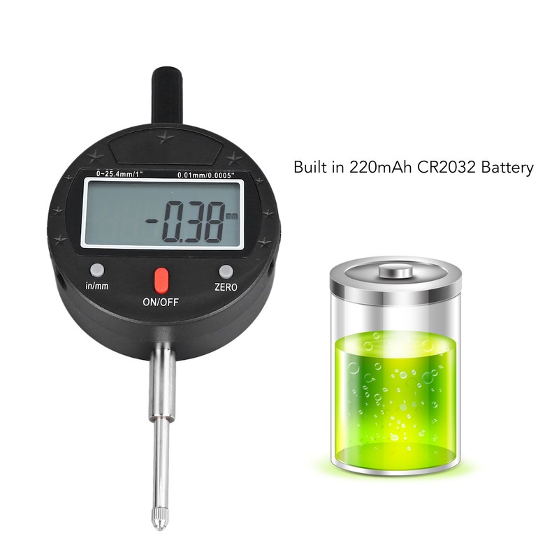 Digital Dial Indicator High Accuracy Electronic Dial Gauge IP54 Waterproof