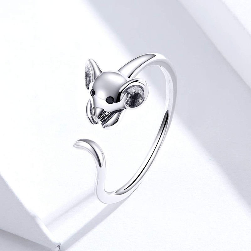 Rockyu Men's Ring, 925 Silver, Children's Year, Zodiac Sign, Design,