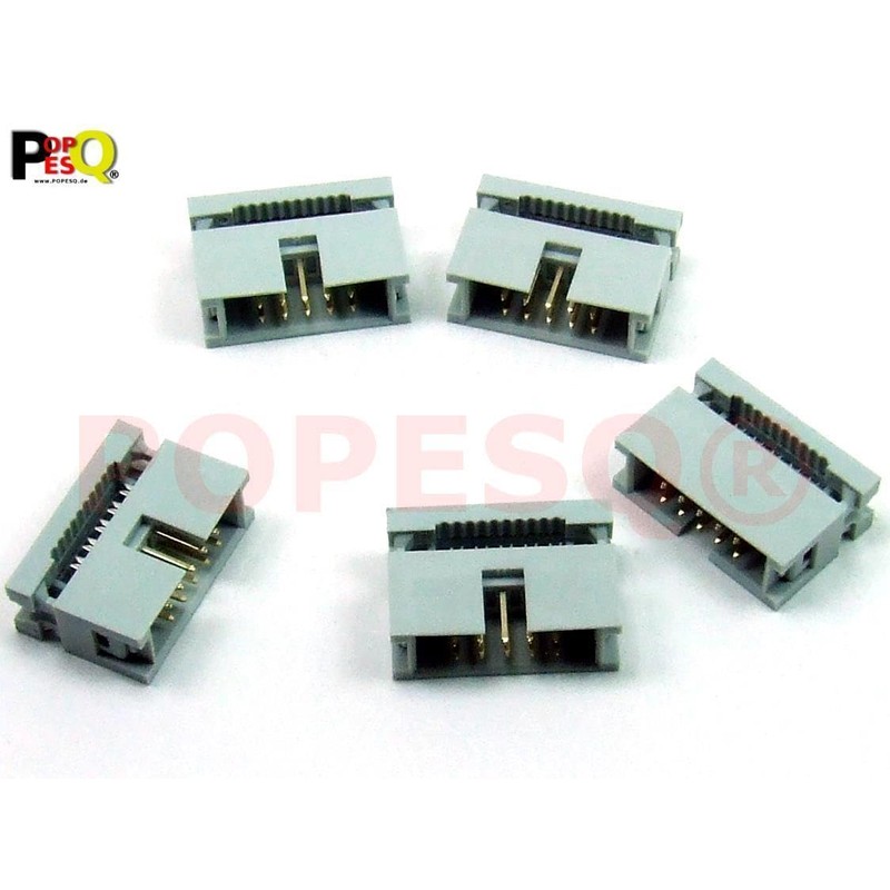 POPESQ® #A2054 IDC 2.54 mm Female Ribbon Cable 10-Pin Pack