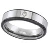 Sabrina Silver 6mm Tungsten Diamond Wedding Ring for Him &