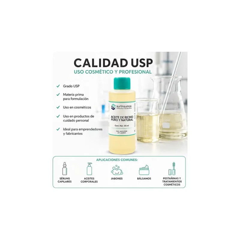 Aceite De Ricino Puro Natural 125 Ml